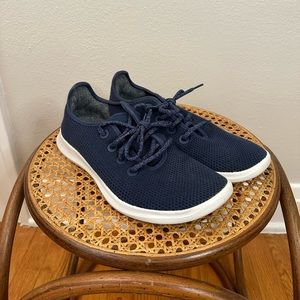Allbirds the tree runners sneaker in marine navy blue